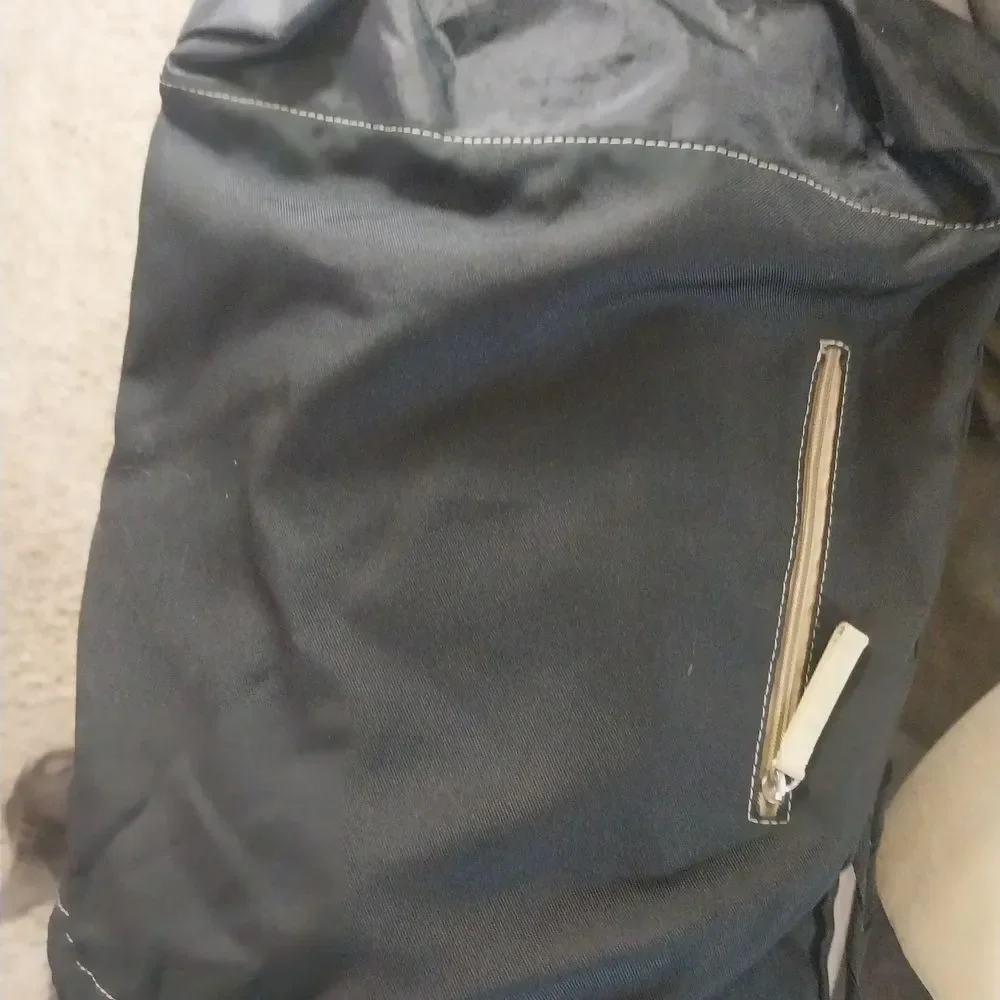 Cinch Black Backpack with Large Zippered Pocket